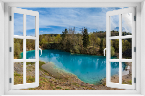 Fototapeta Naklejka Na Ścianę Okno 3D - blauer See bei Rübeland im Harz