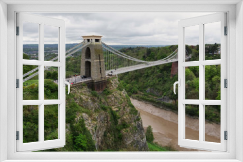 Fototapeta Naklejka Na Ścianę Okno 3D - Bristol, United Kingdom, 29th of April 2018, The Clifton suspension bridge as designed by Isambard Kingdom Brunel 
