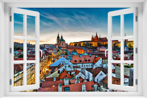 Fototapeta Naklejka Na Ścianę Okno 3D - sunset of Prague