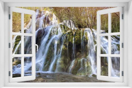 Fototapeta Naklejka Na Ścianę Okno 3D - Beusnita Waterfall, Cheile Nerei, Caras-Severin county, Romania