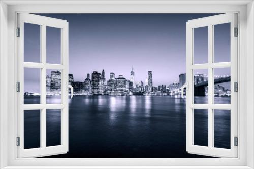 Fototapeta Naklejka Na Ścianę Okno 3D - New York City. Manhattan skyline. View from Brooklyn. USA.