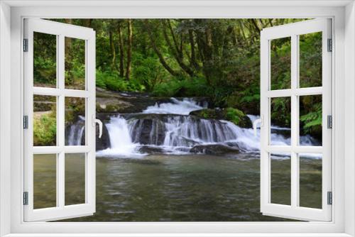 Fototapeta Naklejka Na Ścianę Okno 3D - waterfall on a forest river