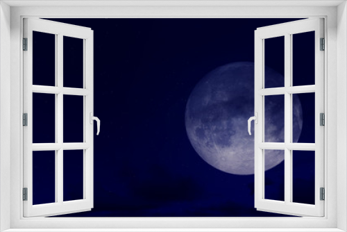 Fototapeta Naklejka Na Ścianę Okno 3D - 3d Rendering Blue Moon Illustration