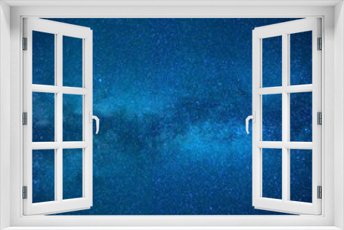 Fototapeta Naklejka Na Ścianę Okno 3D - Night dark blue sky with many stars and milky way galaxy