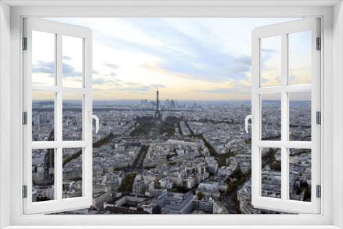 Fototapeta Naklejka Na Ścianę Okno 3D - Paris. france. eiffel tower and large view of the city.