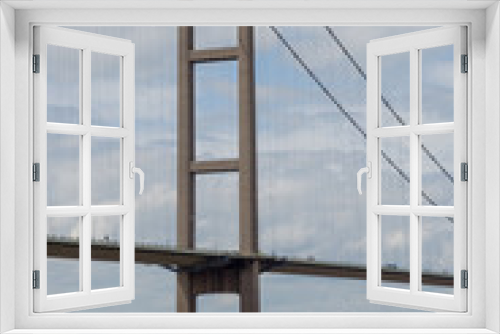 Fototapeta Naklejka Na Ścianę Okno 3D - Humber Bridge Single Tower