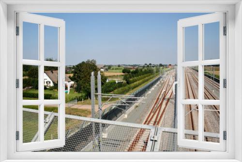 Fototapeta Naklejka Na Ścianę Okno 3D - Railway trace The Betuwe lijn or track