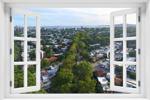 Fototapeta Naklejka Na Ścianę Okno 3D - Vista aérea de casas