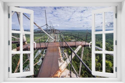 Fototapeta Naklejka Na Ścianę Okno 3D - Abandoned Duga radar system in Chernobyl Exclusion Zone, Ukraine