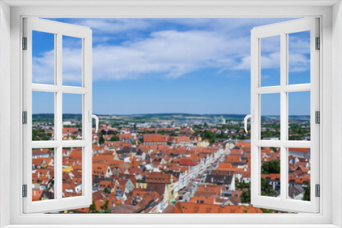 Fototapeta Naklejka Na Ścianę Okno 3D - Panorama von Landshut
