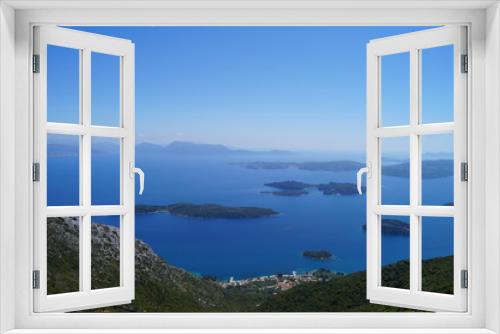 Fototapeta Naklejka Na Ścianę Okno 3D - View of the islands from the top of Mount Scaros of Lefkada Island