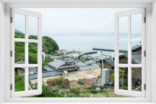 Fototapeta Naklejka Na Ścianę Okno 3D - 香川県 男木島 町並み