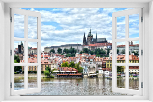 Fototapeta Naklejka Na Ścianę Okno 3D - Panorama of Prague Castle