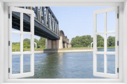 Fototapeta Naklejka Na Ścianę Okno 3D - Rheinbrücke Wintersdorf Pont de Beinheim 