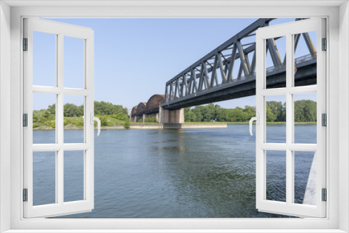 Fototapeta Naklejka Na Ścianę Okno 3D - Rheinbrücke Wintersdorf iffezheim / Pont de Beinheim 