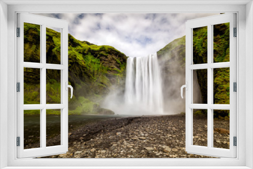 Fototapeta Naklejka Na Ścianę Okno 3D - Skogafoss waterfall. Iceland.