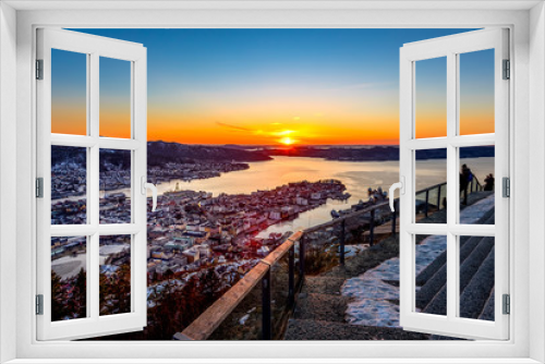Fototapeta Naklejka Na Ścianę Okno 3D - Bergen 