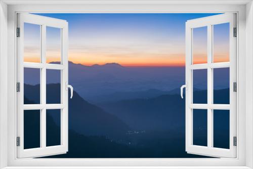 Fototapeta Naklejka Na Ścianę Okno 3D - Beautiful sunrise over mountains, Indonesia