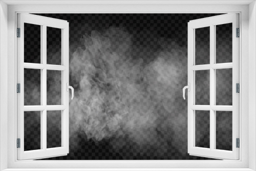 Fototapeta Naklejka Na Ścianę Okno 3D - Vector realistic isolated smoke effect for decoration and covering on the transparent background.