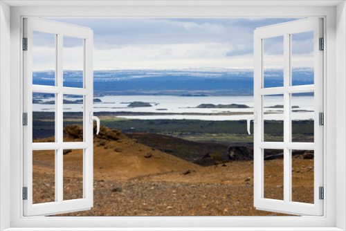 Fototapeta Naklejka Na Ścianę Okno 3D - Lake Myvatn, Iceland