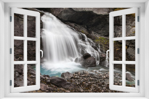 Fototapeta Naklejka Na Ścianę Okno 3D - Small Waterfall on the Videdola