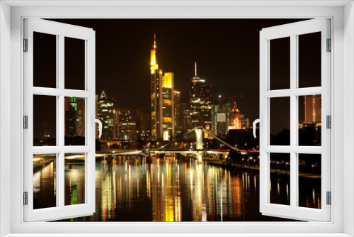 Fototapeta Naklejka Na Ścianę Okno 3D - Frankfurt - Main - Skyline