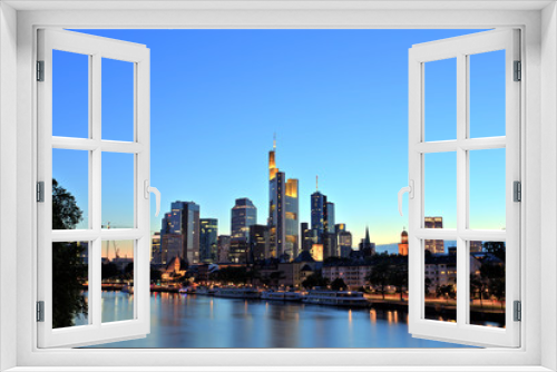 Fototapeta Naklejka Na Ścianę Okno 3D - Frankfurt am Main Downtown Cityscape