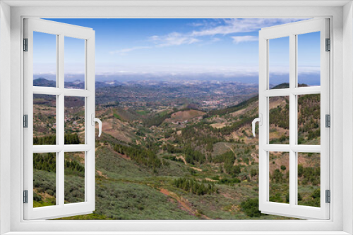 Fototapeta Naklejka Na Ścianę Okno 3D - Aussicht über die Berge auf der Kanarischen Insel Gran Canaria
