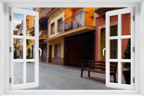 Fototapeta Naklejka Na Ścianę Okno 3D - Old cozy street in Spain. Architecture and landmark of Spain