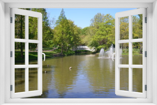 Fototapeta Naklejka Na Ścianę Okno 3D - Lac du parc Léopold à Ostende en Belgique