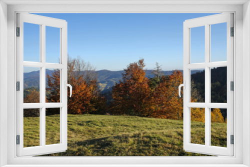 Fototapeta Naklejka Na Ścianę Okno 3D - Beautiful autumn mountain landscape
