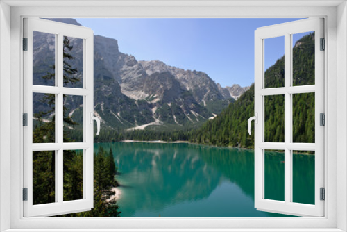 Fototapeta Naklejka Na Ścianę Okno 3D - Pragser Wildsee in Südtirol