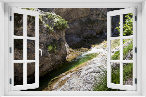 Fototapeta Naklejka Na Ścianę Okno 3D - Fluss in den Ötschergräben