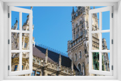 Fototapeta Naklejka Na Ścianę Okno 3D - New Town Hall (Neues Rathaus) on Marienplatz in Munich