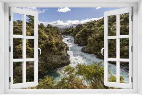 Fototapeta Naklejka Na Ścianę Okno 3D - Aratiatia Dam on the Waikato River, New Zealand