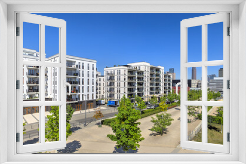 Fototapeta Naklejka Na Ścianę Okno 3D - Neubaugebiet im Europaviertel von Frankfurt am Main