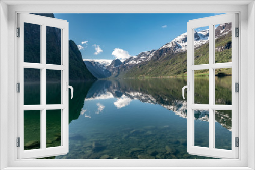 Fototapeta Naklejka Na Ścianę Okno 3D - Norway - Olden Lake