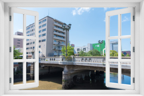 Fototapeta Naklejka Na Ścianę Okno 3D - 堺川の堺橋（広島県呉市）