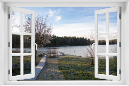 Fototapeta Naklejka Na Ścianę Okno 3D - View of a lake in Finland