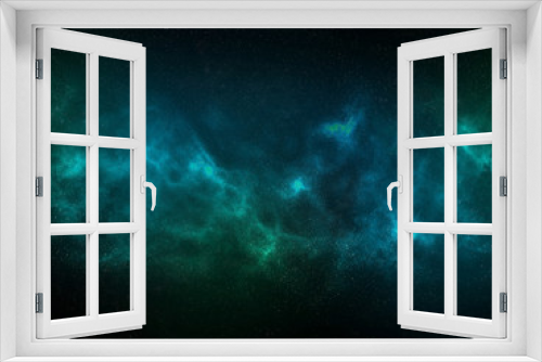 Fototapeta Naklejka Na Ścianę Okno 3D - Digital Painting blue Nebula Space scene background