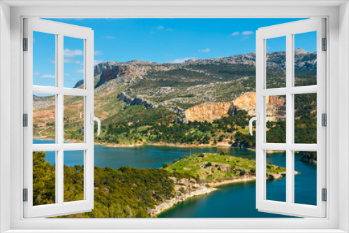 Fototapeta Naklejka Na Ścianę Okno 3D - Beautiful mountain landscape near El Chorro Gorge, Andalusia, Spain