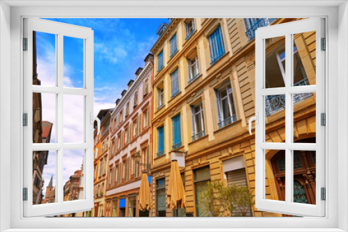 Fototapeta Naklejka Na Ścianę Okno 3D - Strasbourg Grand rue street facades in France