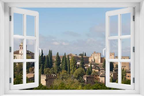 Fototapeta Naklejka Na Ścianę Okno 3D - Ancient arabic fortress of Alhambra, Granada, Spain