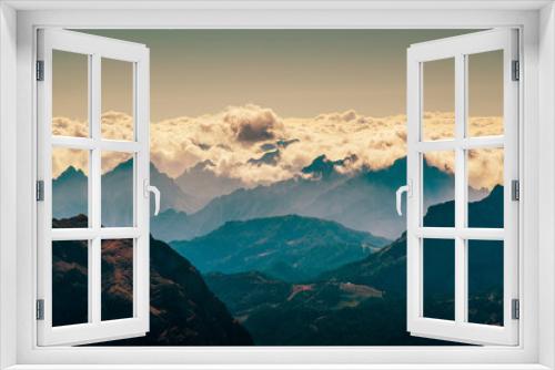 Fototapeta Naklejka Na Ścianę Okno 3D - beautiful landscape scenery of italien dolomites, rifugio lagazuoi, cortina d´ampezzo, passo falzarego