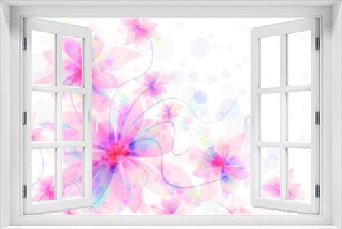 Fototapeta Naklejka Na Ścianę Okno 3D - Floral romantic tender pink background.
