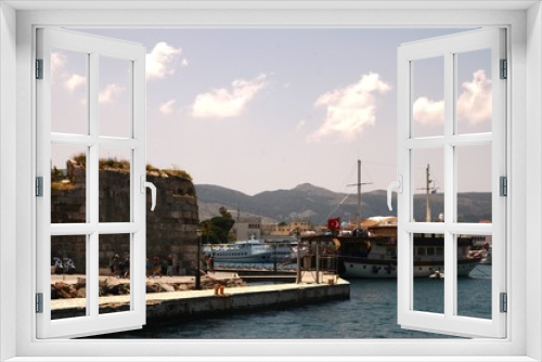 Fototapeta Naklejka Na Ścianę Okno 3D - Tour en goélette au large du port de Kos (Dodécanèse-Grèce)
