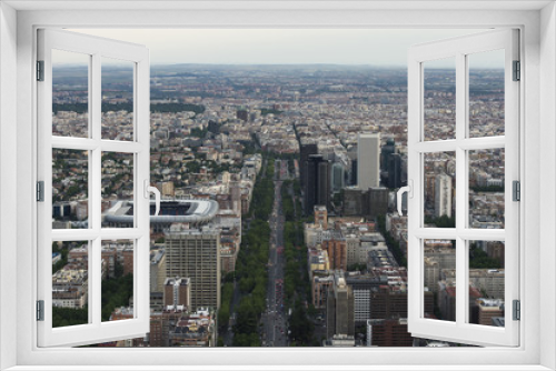 Fototapeta Naklejka Na Ścianę Okno 3D - Cityscape skyline view of Madrid