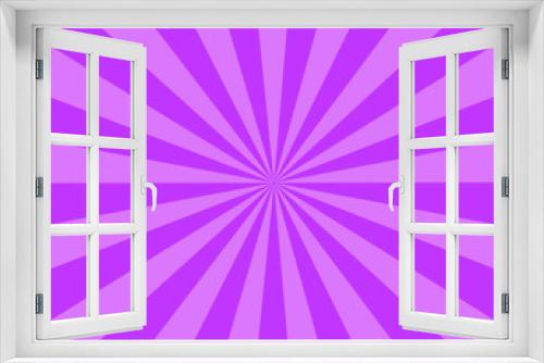 Fototapeta Naklejka Na Ścianę Okno 3D - Flat Purple Sunburst rays sunbeam background vector