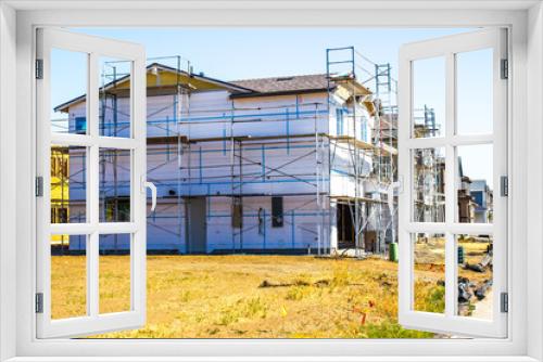 Fototapeta Naklejka Na Ścianę Okno 3D - Multi Story New Home Construction