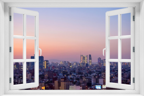 Fototapeta Naklejka Na Ścianę Okno 3D - Mexico city Skyline